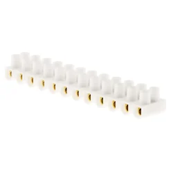 Barrette 12 plots section 6mm² - Blanc --Zenitech