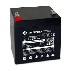 Batterie au plomb rechargeable, connexions Faston, 12 V, 5 Ah. Pour onduleurs, systèmes d'alarme, loisirs...-Velamp Online