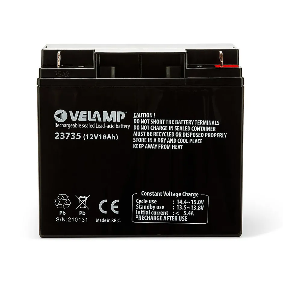 Batterie rechargeable au plomb 12V 18Ah-Velamp Clearance