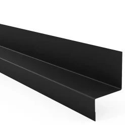 Bavette de démarrage et de jonction pour bardage et parement XL45 en acier noir mat L.2.3m-Le Profileur Français Clearance