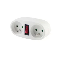 Biplite domino interrupteur 2x16A - blanc -^Chacon Outlet