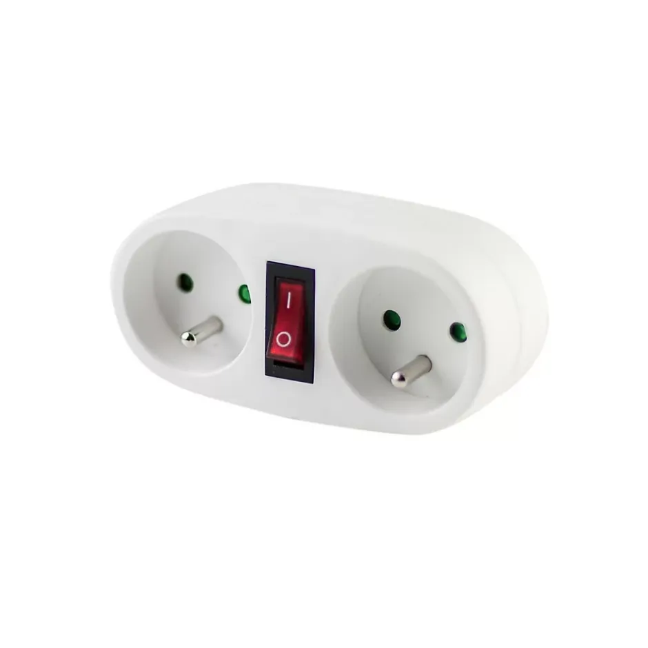 Biplite domino interrupteur 2x16A - blanc -^Chacon Outlet