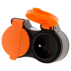 Bliplite pour extérieur étanche IP44 2P+T avec accroche - Orange -^Zenitech New