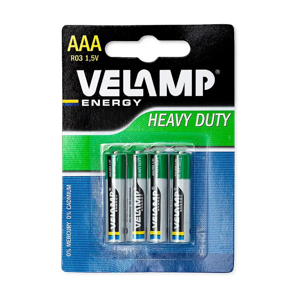 Blister de 4 piles R03 AAA saline-Velamp Best