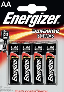 Blister ENERGIZER de 4 piles alcalines POWER LR6 (AA)-Velamp Hot
