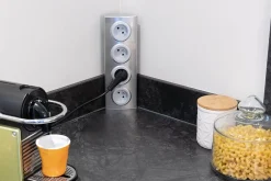 Bloc 4 prises 16A 2P+T à câbler - Gris --Zenitech