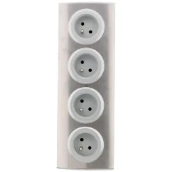 Bloc 4 prises 16A 2P+T à câbler - Gris --Zenitech