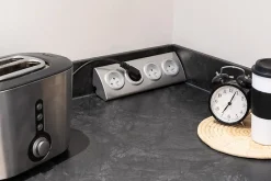 Bloc 4 prises 16A 2P+T à câbler - Gris --Zenitech