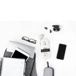 Bloc 2 prises avec terre + 2 USB blanc^Jacobsen Best