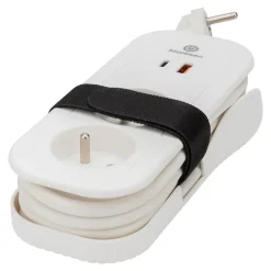 Bloc 2 prises avec terre + 2 USB blanc^Jacobsen Best