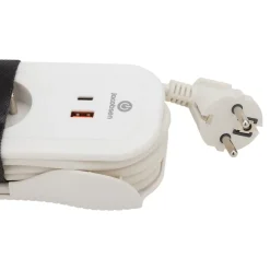 Bloc 2 prises avec terre + 2 USB blanc^Jacobsen Best