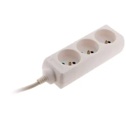 Bloc 3 prises blanc 1m^Zenitech Outlet