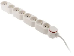 Bloc Home 8 prises 16A 2P+T câble 1,5m - Blanc -^Zenitech Discount