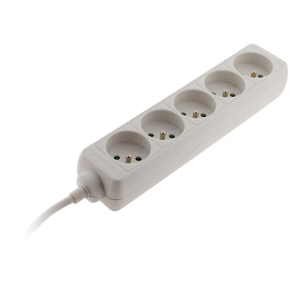 Bloc multiprise 5 prises 2P+T 16A blanc --Zenitech Clearance