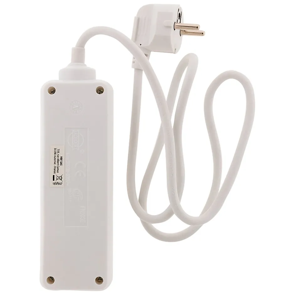 Bloc multiprise 3 prises 2P+T 16A blanc -^Zenitech Clearance