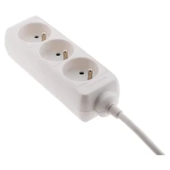 Bloc multiprise 3 prises 2P+T 16A blanc -^Zenitech Clearance