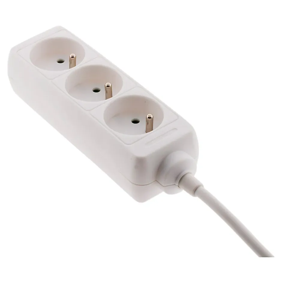 Bloc multiprise 3 prises 2P+T 16A blanc -^Zenitech Clearance