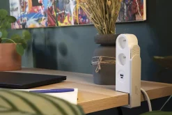 Bloc multiprise Gekko 4 prises blanc - clipsable - Otio^Zenitech Sale