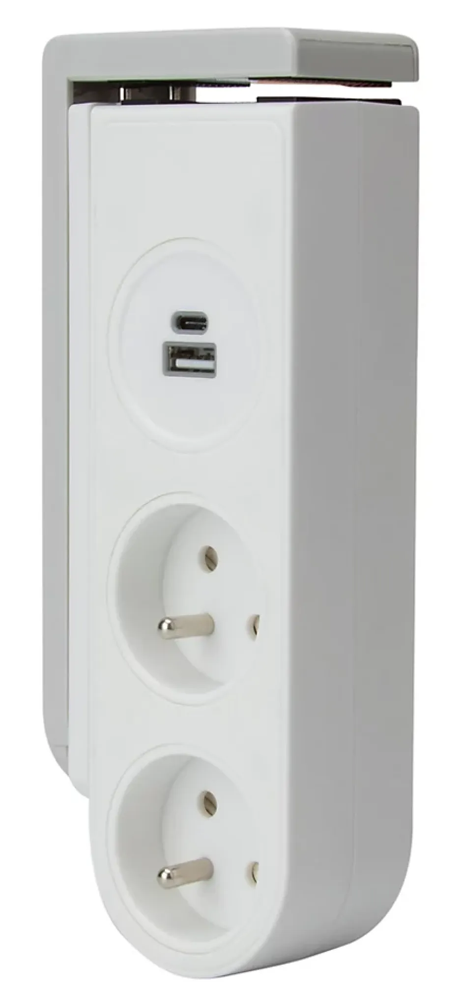 Bloc multiprise Gekko 4 prises blanc - clipsable - Otio^Zenitech Sale