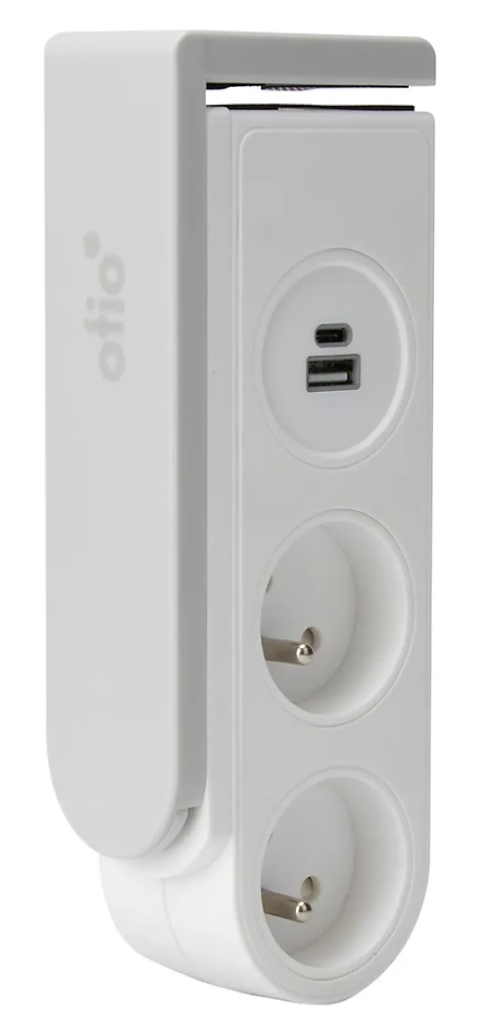 Bloc multiprise Gekko 4 prises blanc - clipsable - Otio^Zenitech Sale