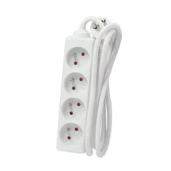 Bloc multiprise 4x16A 3500W câble 5m - blanc -^Chacon Hot