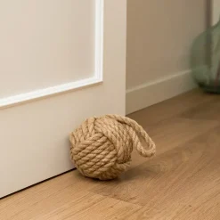 Bloque-porte boule noeud Rei tissu ⌀15x H.32 cm^ New