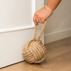 Bloque-porte boule noeud Rei tissu ⌀15x H.32 cm^ New