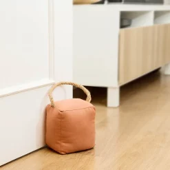 Bloque-porte Rei tissu terracota ⌀11x H.28 cm- Hot