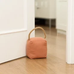 Bloque-porte Rei tissu terracota ⌀11x H.28 cm- Hot