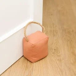 Bloque-porte Rei tissu terracota ⌀11x H.28 cm- Hot