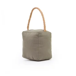 Bloque-porte Rei tissu vert kaki ⌀11x H. 28 cm-