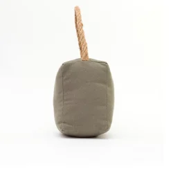 Bloque-porte Rei tissu vert kaki ⌀11x H. 28 cm-