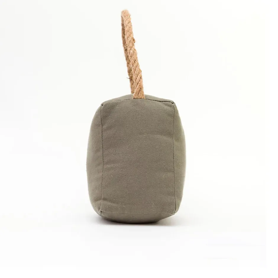Bloque-porte Rei tissu vert kaki ⌀11x H. 28 cm-