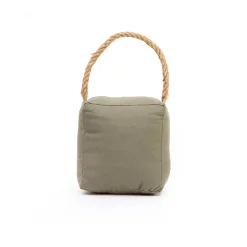 Bloque-porte Rei tissu vert kaki ⌀11x H. 28 cm-