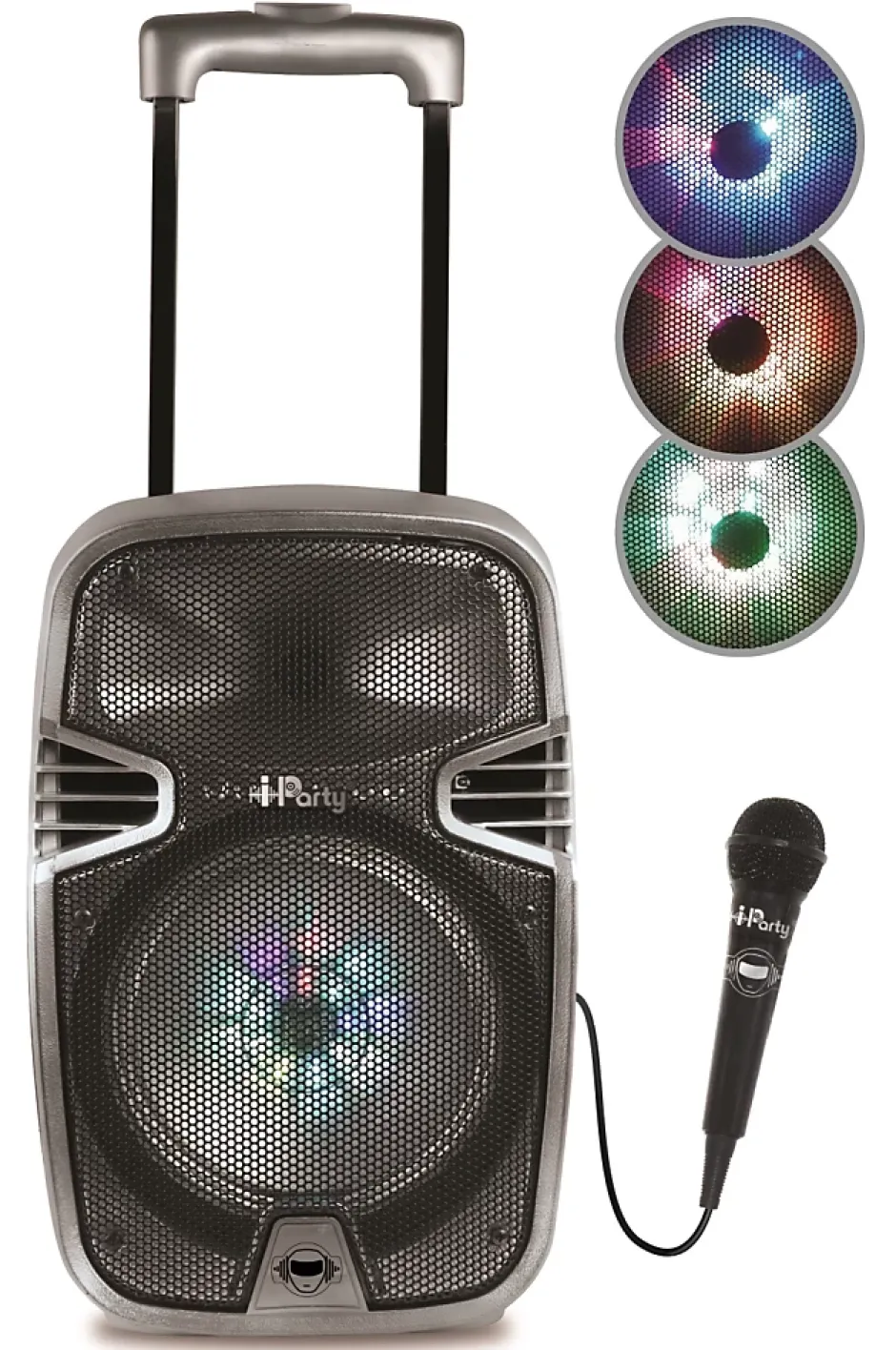 Bluetooth Karaoke avec roulettes, lumières et micro-Lexibook Outlet