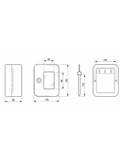 Boite à clés vitrée murale, acier, vitre interchangeable, 152x118x80mm, 2 clés, rouge --Thirard Hot