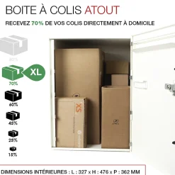 Boite à colis Atout 1 porte blanc mat sablé RAL 9010 MS-Renz