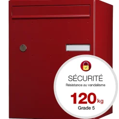 Boite à colis Atout 1 porte Rouge brillant RAL 3004 B-Renz Clearance