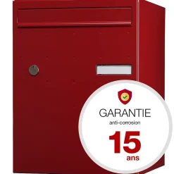 Boite à colis Atout 1 porte Rouge brillant RAL 3004 B-Renz Clearance