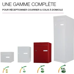 Boite à colis Atout 1 porte Rouge brillant RAL 3004 B-Renz Clearance