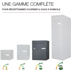 Boite à colis Atout 1 porte gris anthracite mat sablé RAL 7016 MS^Renz Clearance