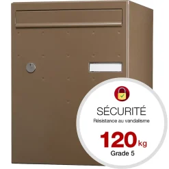 Boite à colis Atout 1 porte Taupe brillant RAL 7006 B^Renz New