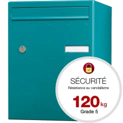 Boite à colis Atout 1 porte Vert brillant RAL 6033 B-Renz Clearance