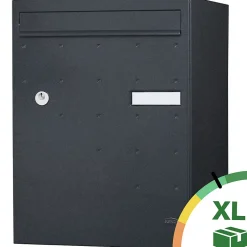 Boite à colis Atout 1 porte Noir Sablé RAL 2100MS-Renz New