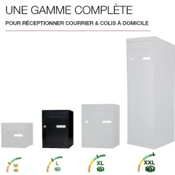 Boite à colis Eclipse 1 porte noir mat RAL 9005 M^Renz Discount