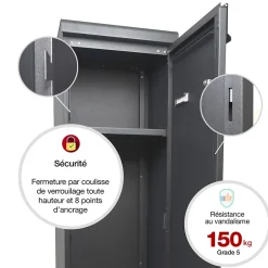 Boite à colis Twin L Gris anthracite 7016^Renz Clearance