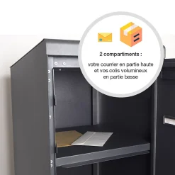 Boite à colis Twin XL Gris anthracite 7016^Renz New