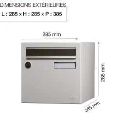 Boite aux lettres Allure 1 porte blanc 9016M-Renz Discount