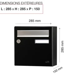 Boite aux lettres Allure Compact noir 9005M^Renz Sale