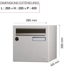 Boite aux lettres Allure 2 portes blanc 9016M-Renz Sale